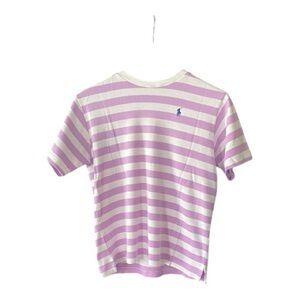 Polo by Ralph Lauren Lavender and White Striped Top